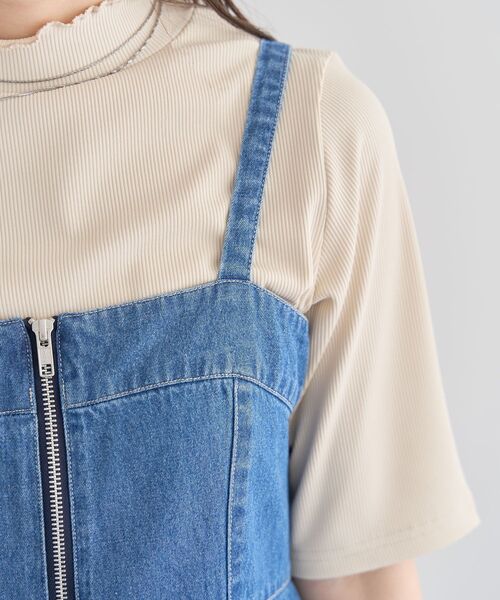 ELENCARE DUE（エレンカーレデュエ）の「・ELENCARE DUE デニムW-ZIPジャンスカ（ジャンパースカート・レディース・ブラック/インディゴブルー/ライトインディゴブルー・FREE）」の20枚目の写真