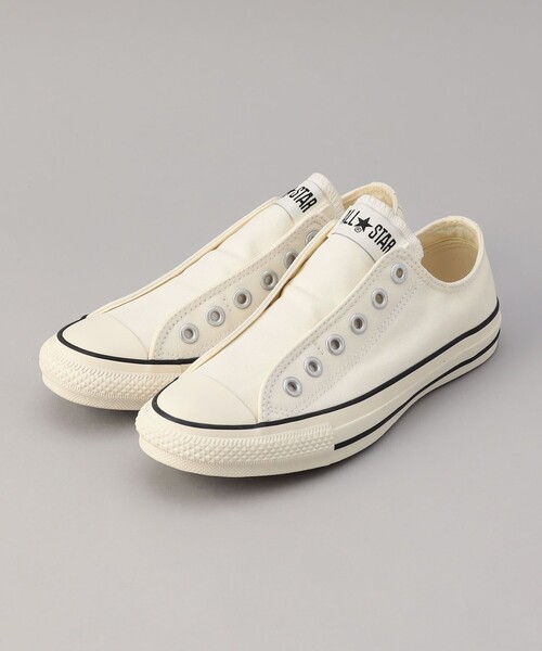 CONVERSE ALL STAR(コンバースオールスター)の「CONVERSE(コンバース)AS SLIP OX/オールスター オックススリッポン(WEB限定サイズ)(スリッポン・レディース・ブラック/ホワイト・23cm/22.5cm/25cm/24.5cm/24cm/23.5cm)」の3枚目の写真