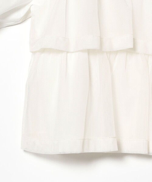 Ray BEAMS（レイビームス）の「シアー ティアード クロップド シャツ（シャツ/ブラウス・レディース・オフホワイト/ブラック・ONE SIZE）」の7枚目の写真