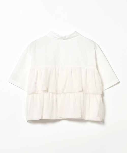 Ray BEAMS（レイビームス）の「シアー ティアード クロップド シャツ（シャツ/ブラウス・レディース・オフホワイト/ブラック・ONE SIZE）」の8枚目の写真