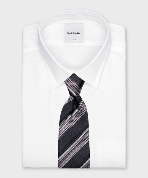 Paul Smith（ポールスミス）の「マルチカラーレジメンタル タイ【150018 552MJ】（ネクタイ・メンズ・ダークグリーン/ネイビー/ダークグレー/マルーン・FREE）」の6枚目の写真