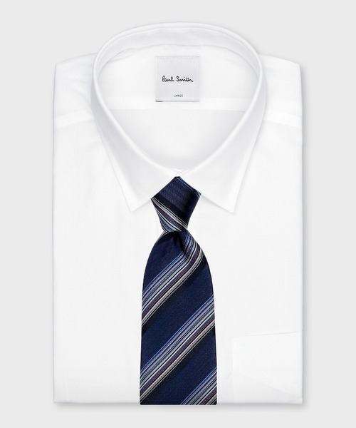 Paul Smith（ポールスミス）の「マルチカラーレジメンタル タイ【150018 552MJ】（ネクタイ・メンズ・ダークグリーン/ネイビー/ダークグレー/マルーン・FREE）」の10枚目の写真