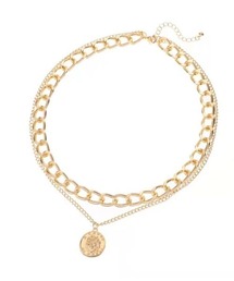 maison de LATIR（メゾンドラティール）の「コイン×チェーン2連ネックレス（ネックレス）」