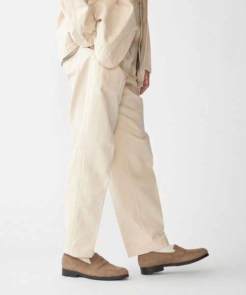 SHIPS(シップス)の「Southwick: Gate Label コットン シルク 1プリーツ パンツ(その他パンツ・メンズ・ナチュラル・MEDIUM/LARGE)」の4枚目の写真