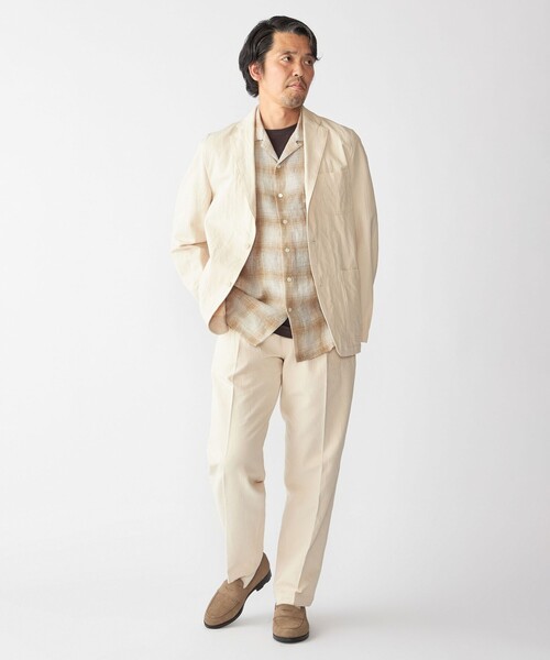 SHIPS(シップス)の「Southwick: Gate Label コットン シルク 1プリーツ パンツ(その他パンツ・メンズ・ナチュラル・MEDIUM/LARGE)」の5枚目の写真