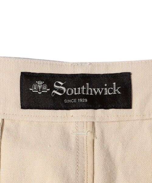 セール】Southwick Gate Label: コットン シルク 1プリーツ パンツ