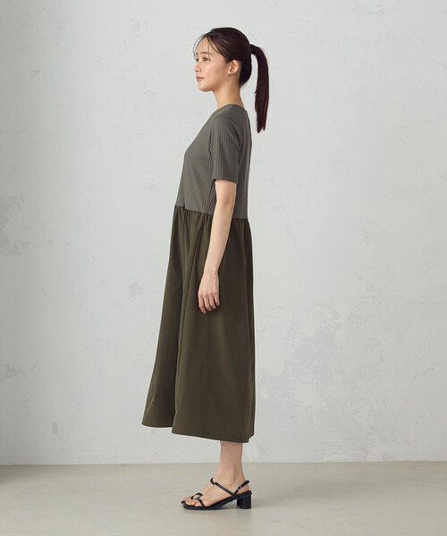 COMME CA ISM（コムサイズム）の「バルーンシルエットに変更できる！コンビワンピース（ワンピース・レディース・ブラック/ネイビー/カーキ・MEDIUM/LARGE）」の19枚目の写真