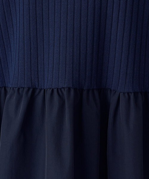 COMME CA ISM（コムサイズム）の「バルーンシルエットに変更できる！コンビワンピース（ワンピース・レディース・ブラック/ネイビー/カーキ・MEDIUM/LARGE）」の7枚目の写真