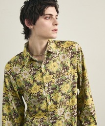 Flower pattern regular collar long sleeve shirt / フラワーパターンレギュラーカラーロングスリーブシャツ