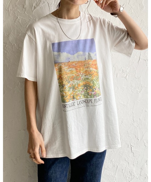 She's Closet(シーズクローゼット)の「オーバーサイズ半袖ロゴフォトプリントTシャツ(Tシャツ/カットソー・レディース・ブラック系その他2/ホワイト系その他/ホワイト系その他2/ブラック系その他/ブラック/ホワイト・FREE)」の9枚目の写真