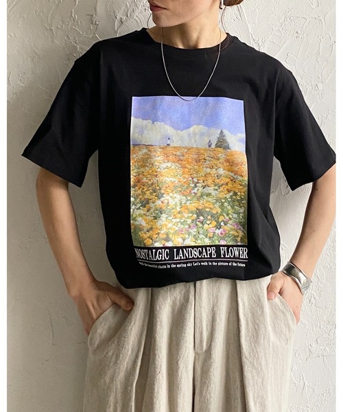 She's Closet(シーズクローゼット)の「オーバーサイズ半袖ロゴフォトプリントTシャツ(Tシャツ/カットソー・レディース・ブラック系その他2/ホワイト系その他/ホワイト系その他2/ブラック系その他/ブラック/ホワイト・FREE)」の10枚目の写真
