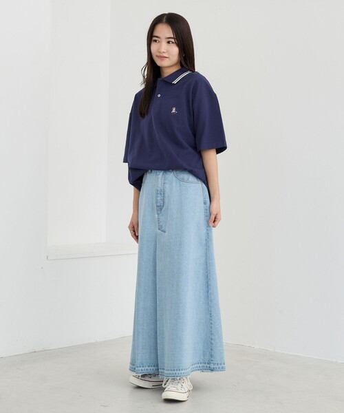 coen（コーエン）の「ワンポイントベア刺繍カノコポロシャツ（ポロシャツ・メンズ・ホワイト/ブラック/コバルトブルー/ターコイズブルー/ネイビー・S/M/L/XL）」の20枚目の写真