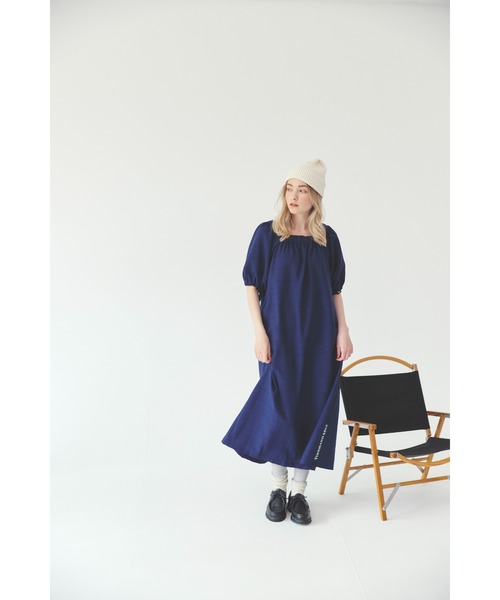 THOUSAND MILE】GATHERD DRESS LINE LIKE CHECK/ギャザードレス