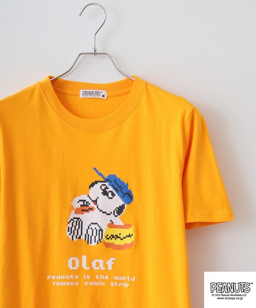 PEANUTS(ピーナッツ)の「PEANUTS ピクセルプリント天竺半袖Tシャツ(Tシャツ/カットソー・メンズ・ブラック系1/エメラルド/グレー系その他/ブラック/ライトオレンジ系/ピンク系/杢グレー/ローズ/ブラック系/ネイビー/ライトグリーン/グリーン・L/M/S/LL)」の12枚目の写真