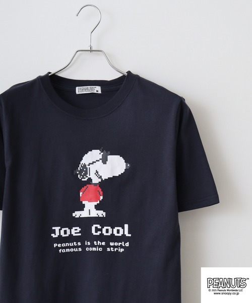 PEANUTS ピクセルプリント天竺半袖Tシャツ（Tシャツ/カットソー