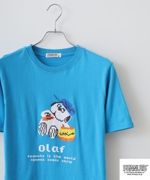 PEANUTS ピクセルプリント天竺半袖Tシャツ