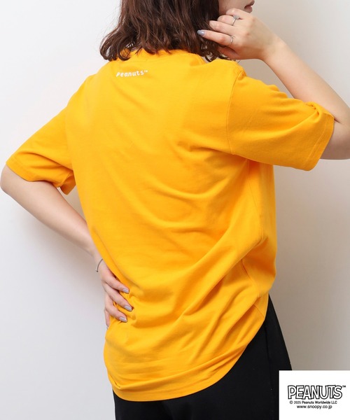 PEANUTS(ピーナッツ)の「PEANUTS ピクセルプリント天竺半袖Tシャツ(Tシャツ/カットソー・メンズ・ブラック系1/エメラルド/グレー系その他/ブラック/ライトオレンジ系/ピンク系/杢グレー/ローズ/ブラック系/ネイビー/ライトグリーン/グリーン・L/M/S/LL)」の16枚目の写真