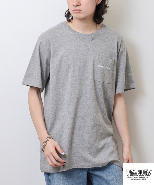 PEANUTS(ピーナッツ)の「PEANUTS ピクセルプリント天竺半袖Tシャツ(Tシャツ/カットソー・メンズ・ブラック系1/エメラルド/グレー系その他/ブラック/ライトオレンジ系/ピンク系/杢グレー/ローズ/ブラック系/ネイビー/ライトグリーン/グリーン・L/M/S/LL)」の20枚目の写真