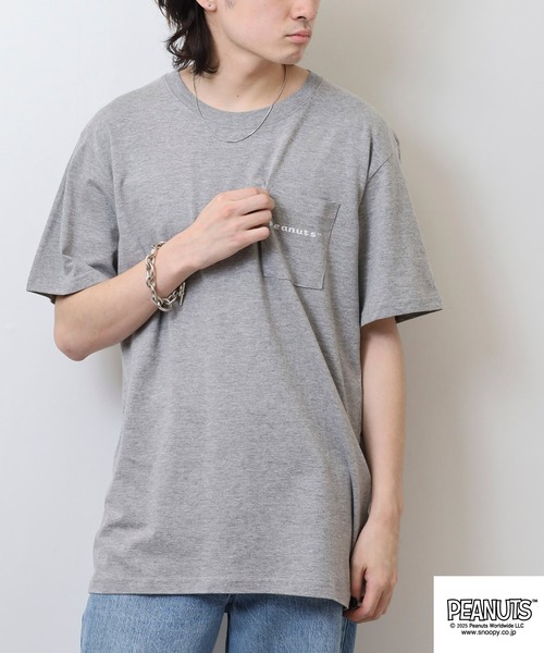 PEANUTS(ピーナッツ)の「PEANUTS ピクセルプリント天竺半袖Tシャツ(Tシャツ/カットソー・メンズ・ブラック系1/エメラルド/グレー系その他/ブラック/ライトオレンジ系/ピンク系/杢グレー/ローズ/ブラック系/ネイビー/ライトグリーン/グリーン・L/M/S/LL)」の21枚目の写真