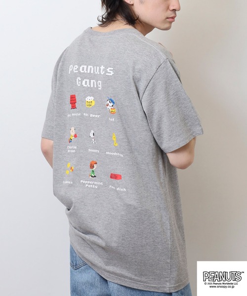 PEANUTS(ピーナッツ)の「PEANUTS ピクセルプリント天竺半袖Tシャツ(Tシャツ/カットソー・メンズ・ブラック系1/エメラルド/グレー系その他/ブラック/ライトオレンジ系/ピンク系/杢グレー/ローズ/ブラック系/ネイビー/ライトグリーン/グリーン・L/M/S/LL)」の22枚目の写真