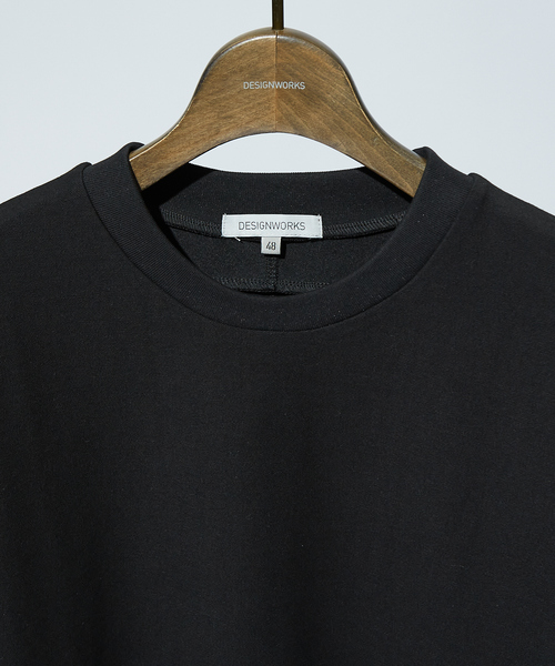 DESIGNWORKS(デザインワークス)の「【接触冷感 / COVEROSS(R) 】ハンマースリーブ Tシャツ / セットアップ対応(Tシャツ/カットソー・メンズ・ホワイト/ブラック/カーキ/ネイビー/スミクロ/オフホワイト・46/48/50)」の9枚目の写真