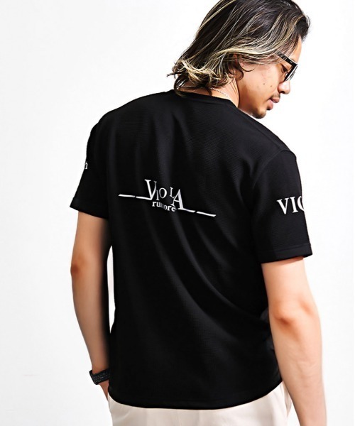 VIOLA（ヴィオラ）の「『VIOLA rumore/ヴィオラ ルモーレ』裏使いC-NECK 半袖Tシャツ（Tシャツ/カットソー・メンズ・オレンジ/ブラック/ホワイト・XL/L/M）」の8枚目の写真
