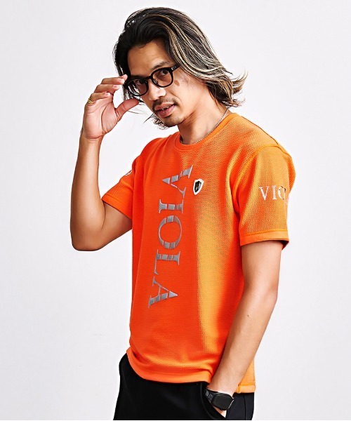 VIOLA（ヴィオラ）の「『VIOLA rumore/ヴィオラ ルモーレ』裏使いC-NECK 半袖Tシャツ（Tシャツ/カットソー・メンズ・オレンジ/ブラック/ホワイト・XL/L/M）」の12枚目の写真