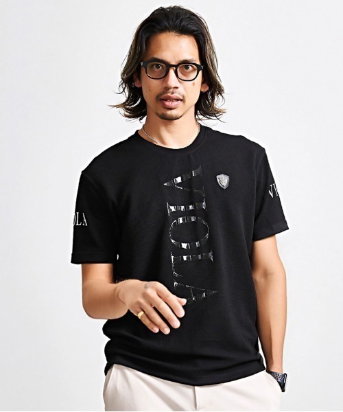 VIOLA（ヴィオラ）の「『VIOLA rumore/ヴィオラ ルモーレ』裏使いC-NECK 半袖Tシャツ（Tシャツ/カットソー・メンズ・オレンジ/ブラック/ホワイト・XL/L/M）」の7枚目の写真