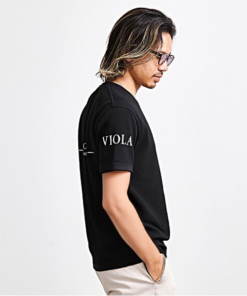 VIOLA（ヴィオラ）の「『VIOLA rumore/ヴィオラ ルモーレ』裏使いC-NECK 半袖Tシャツ（Tシャツ/カットソー・メンズ・オレンジ/ブラック/ホワイト・XL/L/M）」の9枚目の写真