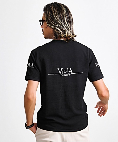 VIOLA（ヴィオラ）の「『VIOLA rumore/ヴィオラ ルモーレ』裏使いC-NECK 半袖Tシャツ（Tシャツ/カットソー・メンズ・オレンジ/ブラック/ホワイト・XL/L/M）」の10枚目の写真