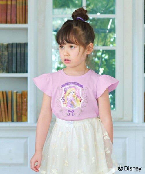 ANY(エニィ)の「【ディズニープリンセス/フローズン】ミラクルスパンコールTシャツ(Tシャツ/カットソー・キッズ・サックスブルー系/ホワイト系/ライラック系・100/110/120/130)」の3枚目の写真