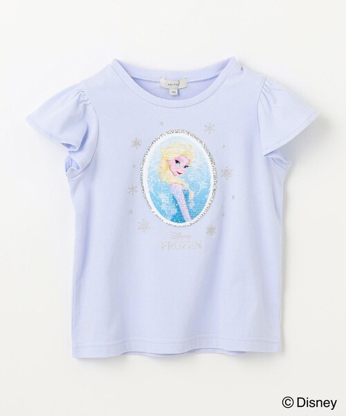 ANY(エニィ)の「【ディズニープリンセス/フローズン】ミラクルスパンコールTシャツ(Tシャツ/カットソー・キッズ・サックスブルー系/ホワイト系/ライラック系・100/110/120/130)」の19枚目の写真