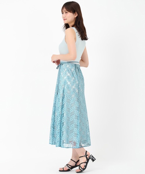 MISCH MASCH(ミッシュマッシュ)の「2025春夏新作 ラメニット×レースワンピース(ワンピース・レディース・グリーン/ブルー/ブラック・フリ-)」の15枚目の写真