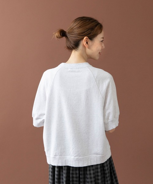 PAR ICI（パーリッシィ）の「BONNE CHANCE ! 半袖裏毛Tシャツ（Tシャツ/カットソー・レディース・ネイビー/ホワイト・FREE）」の8枚目の写真