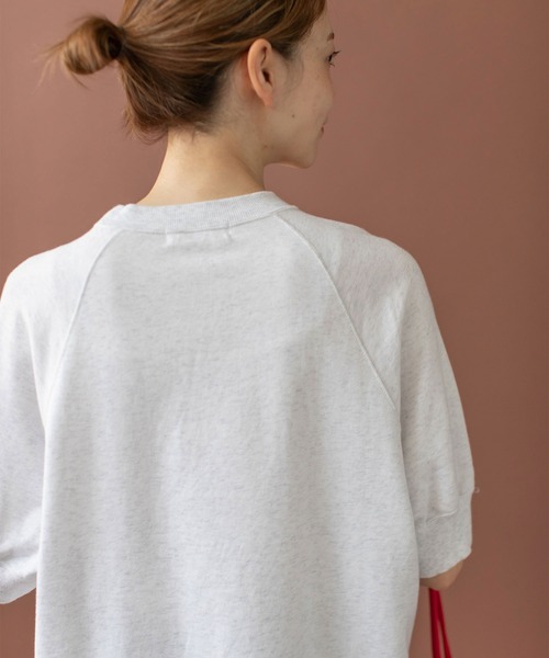 PAR ICI（パーリッシィ）の「BONNE CHANCE ! 半袖裏毛Tシャツ（Tシャツ/カットソー・レディース・ネイビー/ホワイト・FREE）」の12枚目の写真