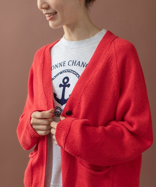 PAR ICI（パーリッシィ）の「BONNE CHANCE ! 半袖裏毛Tシャツ（Tシャツ/カットソー・レディース・ネイビー/ホワイト・FREE）」の19枚目の写真