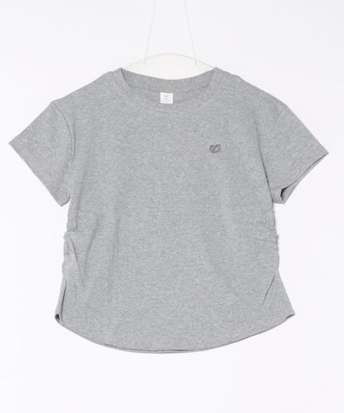 Lace Ladies(レースレディース)の「ハート刺繍 シャーリング クルーネック 半袖 Tシャツ(Tシャツ/カットソー・レディース・ホワイト/グレー/ブラック・M/XL)」の22枚目の写真