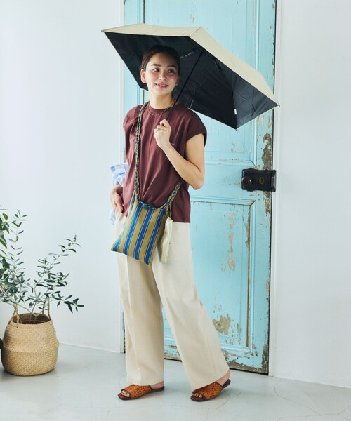 DULTON（ダルトン）の「DULTON/ダルトン HAMMOCK SACOCHE ハンモック ストライプサコッシュ（ショルダーバッグ・レディース・イエロー/ネイビー/グリーン/ブルー/レッド/ピンク・ONE SIZE）」の9枚目の写真