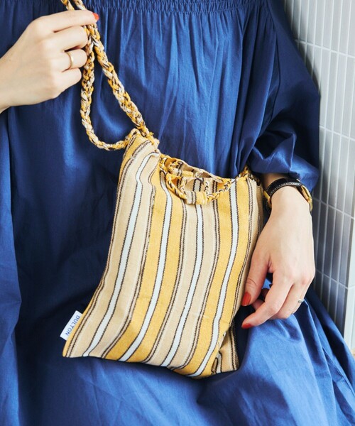 DULTON（ダルトン）の「DULTON/ダルトン HAMMOCK SACOCHE ハンモック ストライプサコッシュ（ショルダーバッグ・レディース・イエロー/ネイビー/グリーン/ブルー/レッド/ピンク・ONE SIZE）」の16枚目の写真