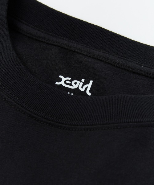 X-girl（エックスガール）の「ORNAMENT FACE L/S TEE（Tシャツ/カットソー・レディース・ブラック/オリーブ/ホワイト・S/M/L）」の8枚目の写真