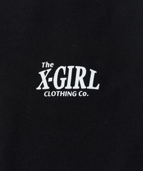 X-girl（エックスガール）の「ORNAMENT FACE L/S TEE（Tシャツ/カットソー・レディース・ブラック/オリーブ/ホワイト・S/M/L）」の9枚目の写真