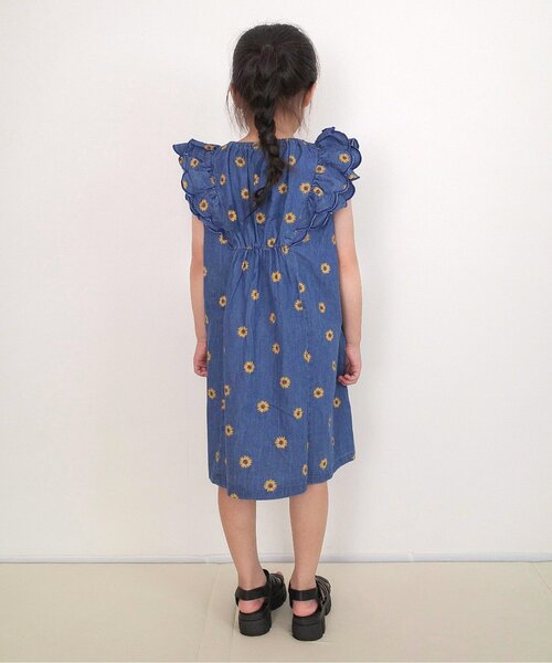 apres les cours（アプレレクール）の「【ジュニア対応】スカラップフリルヒロインワンピース（ワンピース・キッズ・インディゴブルー/その他3/チェック・80/120/130/140/100/90/110）」の7枚目の写真