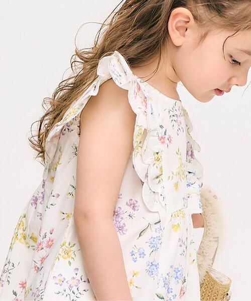 apres les cours（アプレレクール）の「【ジュニア対応】スカラップフリルヒロインワンピース（ワンピース・キッズ・インディゴブルー/その他3/チェック・80/120/130/140/100/90/110）」の13枚目の写真