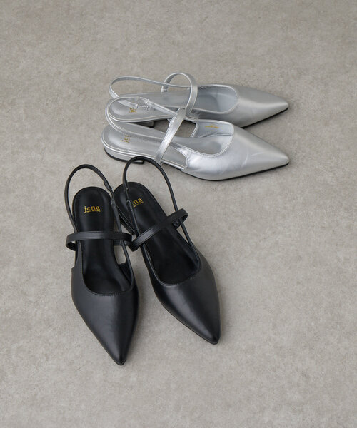 Jena espace merveilleux（ジェナ　エスパスメルヴェイユ）の「スリングバックパンプス（パンプス・レディース・ブラック/シルバー・LARGE/MEDIUM）」の4枚目の写真