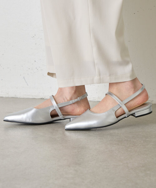 Jena espace merveilleux（ジェナ　エスパスメルヴェイユ）の「スリングバックパンプス（パンプス・レディース・ブラック/シルバー・LARGE/MEDIUM）」の6枚目の写真