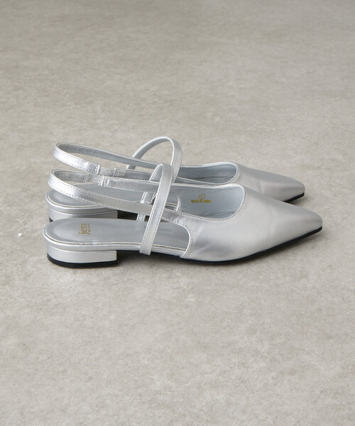 Jena espace merveilleux（ジェナ　エスパスメルヴェイユ）の「スリングバックパンプス（パンプス・レディース・ブラック/シルバー・LARGE/MEDIUM）」の10枚目の写真