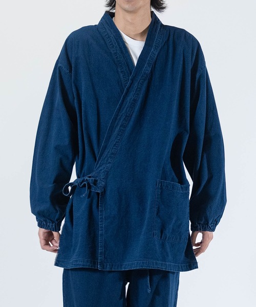 JOHN'S CLOSET(ジョンズクローゼット)の「【13】インディゴデニム 作務衣(浴衣・メンズ・ネイビー/ブルー・MEDIUM/X-LARGE/LARGE)」の3枚目の写真