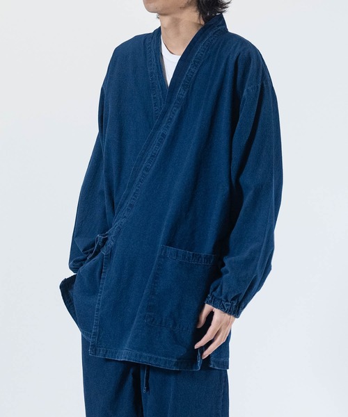 JOHN'S CLOSET(ジョンズクローゼット)の「【13】インディゴデニム 作務衣(浴衣・メンズ・ネイビー/ブルー・MEDIUM/X-LARGE/LARGE)」の4枚目の写真