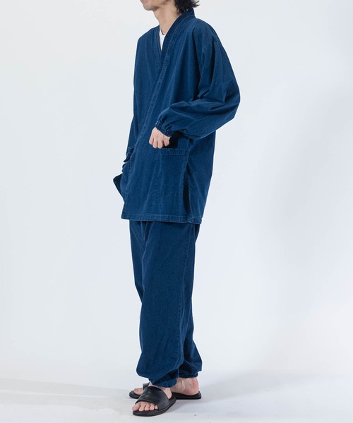 JOHN'S CLOSET(ジョンズクローゼット)の「【13】インディゴデニム 作務衣(浴衣・メンズ・ネイビー/ブルー・MEDIUM/X-LARGE/LARGE)」の9枚目の写真