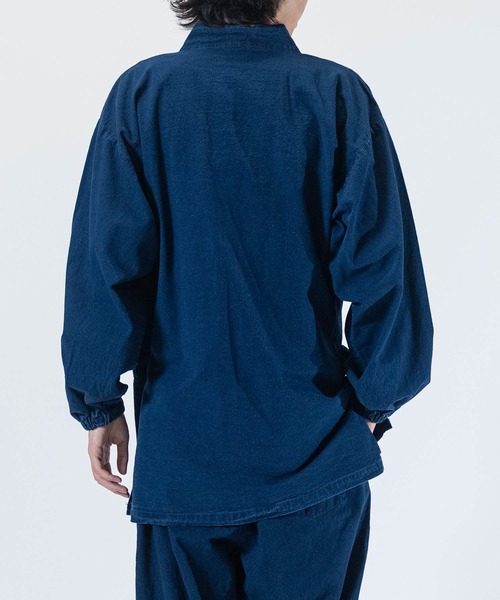 JOHN'S CLOSET(ジョンズクローゼット)の「【13】インディゴデニム 作務衣(浴衣・メンズ・ネイビー/ブルー・MEDIUM/X-LARGE/LARGE)」の5枚目の写真